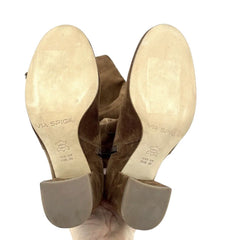 Via Spiga Finlay Brown Suede Leather Over the Knee Boots