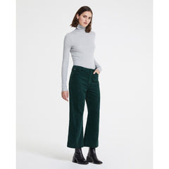 AG Adriano Goldschmied The Etta Green Corduroy Wide Leg Cropped Pants