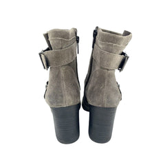 Vince Camuto Simlee Grey Wild Mushroom Suede Leather Ankle Boots