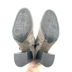 Vince Camuto Simlee Grey Wild Mushroom Suede Leather Ankle Boots