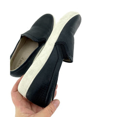 Naturalizer Marianne Perforated Leather Black Loafers - PRE-OWNED