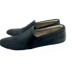 Naturalizer Marianne Perforated Leather Black Loafers - PRE-OWNED