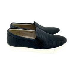 Naturalizer Marianne Perforated Leather Black Loafers - PRE-OWNED