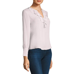 Rebecca Taylor Silk Ruffle Neck Blouse