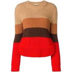 Marco De Vicenzo Wool Knit Sweater Red Brown Camel