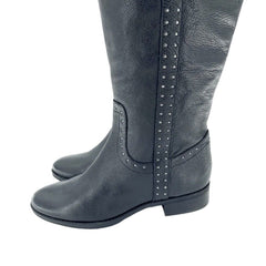 Sam Edelman Soft Studded Leather Tall Riding Black Boots
