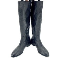 Sam Edelman Soft Studded Leather Tall Riding Black Boots