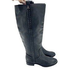 Sam Edelman Soft Studded Leather Tall Riding Black Boots