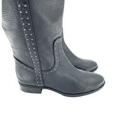 Sam Edelman Soft Studded Leather Tall Riding Black Boots