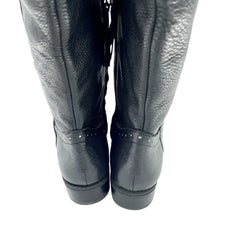Sam Edelman Soft Studded Leather Tall Riding Black Boots