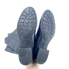 Sam Edelman Soft Studded Leather Tall Riding Black Boots