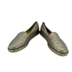 Vicini Tapeet Gold Leather Loafer Flats