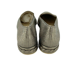 Vicini Tapeet Gold Leather Loafer Flats