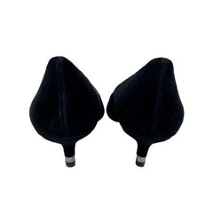 DKNY Diana Pointed Toe Kitten Heel Black Suede Leather Pumps