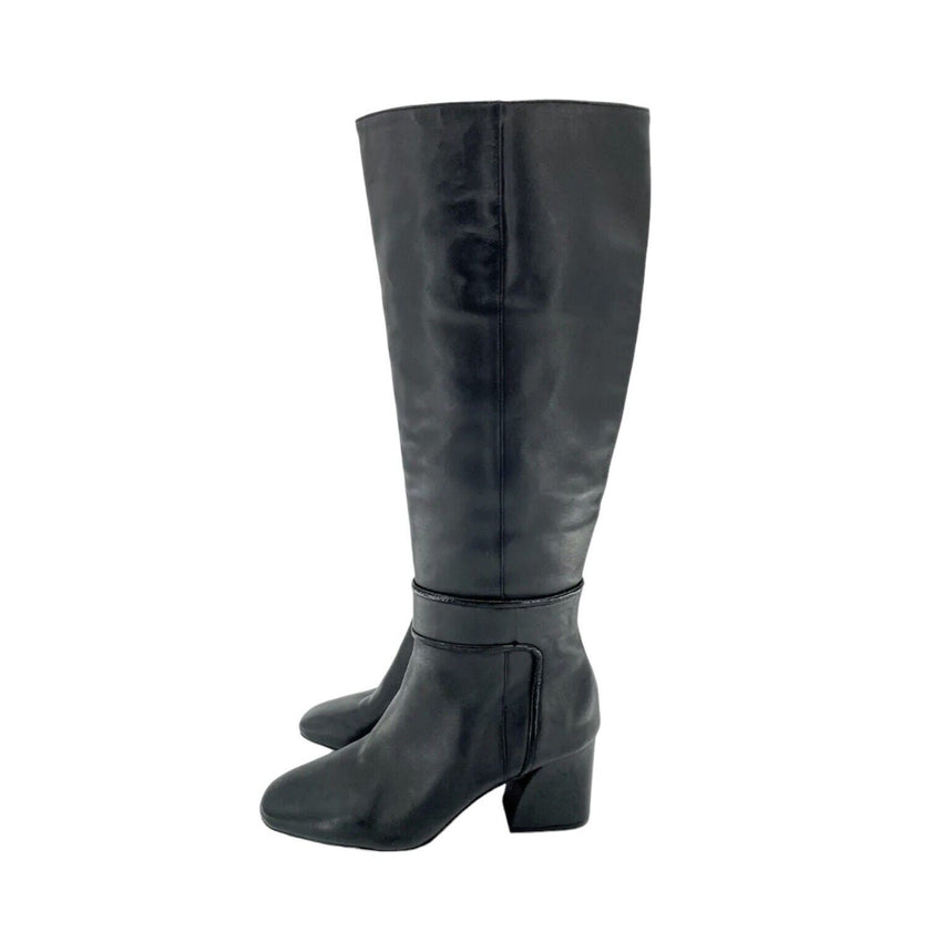 Donald J. Pliner Goa Black Leather Tall Boots