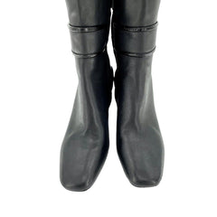 Donald J. Pliner Goa Black Leather Tall Boots