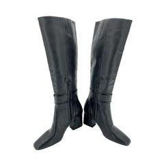 Donald J. Pliner Goa Black Leather Tall Boots