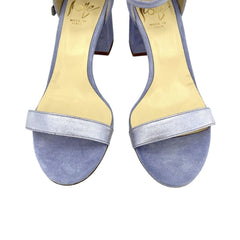 Icone Lilac Suede Leather Block Heels Open Toe Sandals