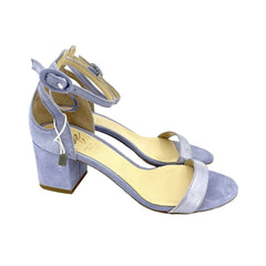 Icone Lilac Suede Leather Block Heels Open Toe Sandals
