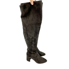 Marc Fisher Jayne Grey Faux Suede Over the Knee Boots