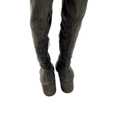 Marc Fisher Jayne Grey Faux Suede Over the Knee Boots