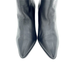 Sole Society Maelyn Black Soft Leather Ankle Booties - PRE-OWNED