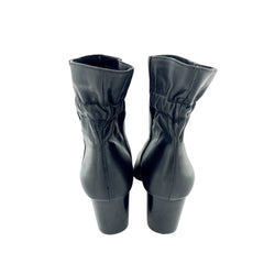 Sole Society Maelyn Black Soft Leather Ankle Booties - PRE-OWNED