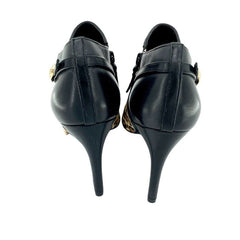 Cole Haan Jasmine Leopard Print Black Leather Calfhair Booties