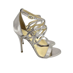 Icone Silver Metallic Leather Sandals