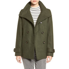Thread & Supply Double Breasted Hunter Green Peacoat