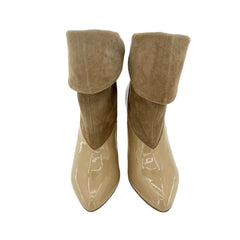 Jeffrey Campbell Rabiosa Patent Leather and Suede Ankle Booties