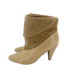 Jeffrey Campbell Rabiosa Patent Leather and Suede Ankle Booties