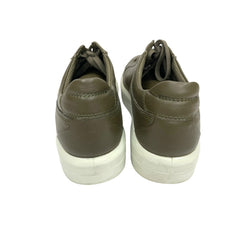 ECCO Mens Soft 9 II Sneakers Leather Tarmac Olive Green - PRE-OWNED