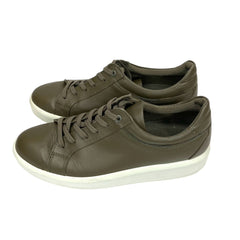 ECCO Mens Soft 9 II Sneakers Leather Tarmac Olive Green - PRE-OWNED
