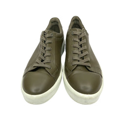 ECCO Mens Soft 9 II Sneakers Leather Tarmac Olive Green - PRE-OWNED
