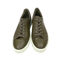 ECCO Mens Soft 9 II Sneakers Leather Tarmac Olive Green - PRE-OWNED