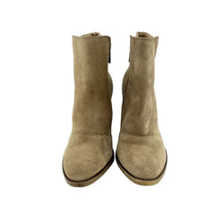 Lucky Brand Embroidered Suede Leather Ankle Boots