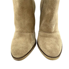 Lucky Brand Embroidered Suede Leather Ankle Boots