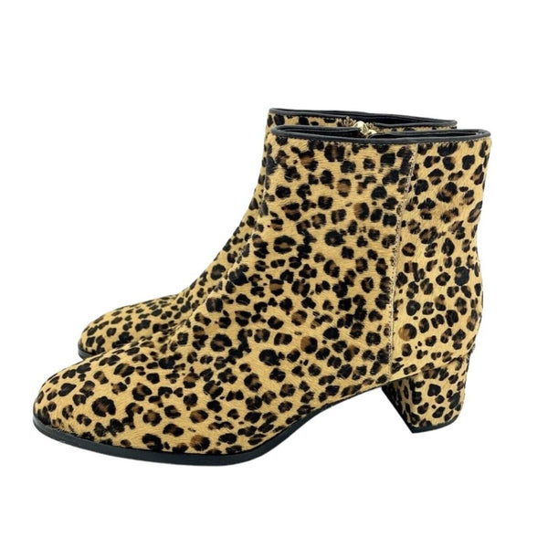 Via Spiga Animal Print Calf Hair Leather Ankle Booties