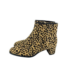 Via Spiga Animal Print Calf Hair Leather Ankle Booties