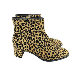 Via Spiga Animal Print Calf Hair Leather Ankle Booties