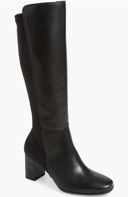 Paul Green Belmont Leather Knee High Black Boots