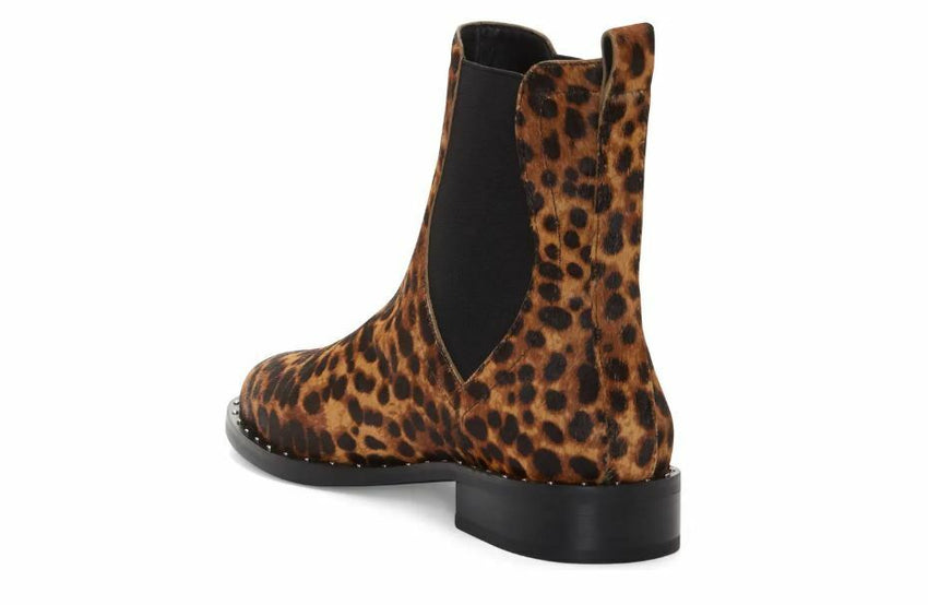 Rebecca Minkoff Sabeen Leopard Print Fur Studded Ankle Boots