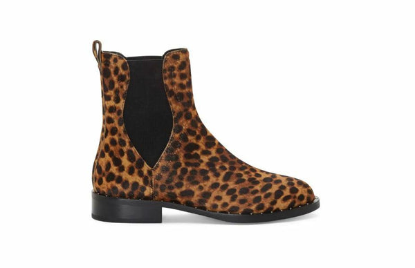 Rebecca Minkoff Sabeen Leopard Print Fur Studded Ankle Boots