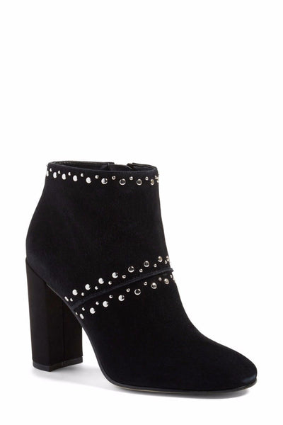 Sam Edelman Suede Leather Studded Black Heel Ankle Boots