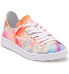 Schutz Tie Dye Neon Soft Suede Leather Sneakers