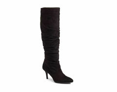 Stuart Weitzman Lafayette Knee High Black Suede Slouch Boots