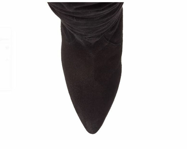 Stuart Weitzman Lafayette Knee High Black Suede Slouch Boots