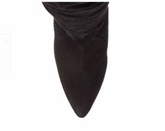 Stuart Weitzman Lafayette Knee High Black Suede Slouch Boots