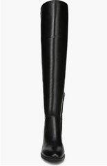 Sam Edelman Pam Black Leather Stretch Back Over the Knee Black Boots